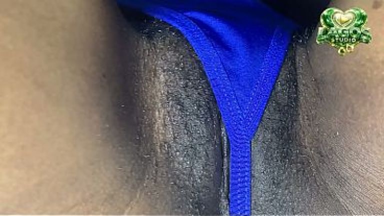 Cute Nigeria Hausa Girl Display Her Cute Vagina In A Blue Thong
